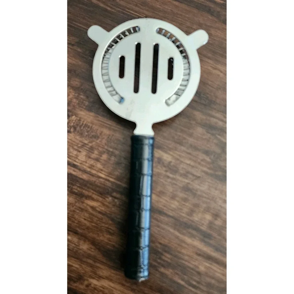 Vintage 3 Piece Bar Tool Set Jigger Strainer Bottle Opener Black Golf Club Grip